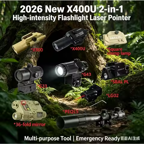 G33/G43/X300/X400U/PEQ-15/LG02 Tactical Flashlight Combo 20mm Rail for Airsoft CS Game Accessory