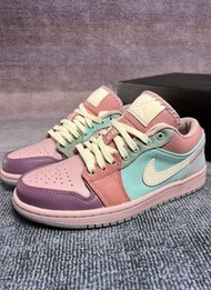 Jordan Air jordan 1 low se "champagne" 男女同款 粉紅紫綠 馬卡龍