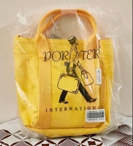 全新 PORTER 黃色 小 肩背 手拿 托特包 附背袋XS全新Porter International 情人節禮物