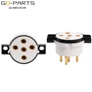 5-Pin Ceramic Vacuum Tube Socket For PX4 B4 B5 PX25 1064 U18 RGN106 Gold Plated Machined Brass Pins 