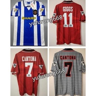 #M-U 95-96 Away Retro Soccer Jersey Football #BECKHAM #CANTONA