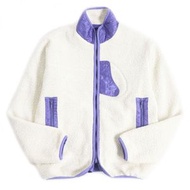 【評論繼續】成色極佳 □ 21SS DIOR/Dior Homme 113J405A0678 斜插馬鞍袋雙面抓絨外套/短款夾克 白色/紫色 S碼 意大利製造