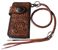 ZenZa Fashion Very Lovely Classic Wallet สวยงามมากใบเดียวเอาอยู่กระเป๋าหนังวัวเเท้พร้อมเชือก Style C