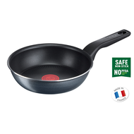 Tefal XL Force Titanium Nonstick Frying Pan (20cm, 24cm, 28cm, 30cm, 32cm) Dishwasher Oven Safe No PFOA THERMO-SIGNAL Heat Indicator Gray