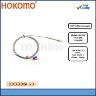 HOKOMO TYPE K M6 @ BSW 1/4 THERMOCOUPLE C/W 1METER STAINLESS STEEL BRAIDED CABLE , (PS-C-1M)