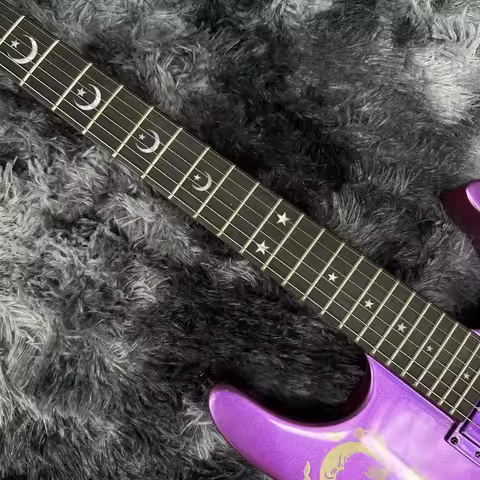 2026 hot sale Purpl Kirk Hammett Ouija Guitar HH Pickup Moon&Star Inlay KH-2 - Christmas Gift
