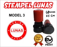STEMPEL LUNAS KECIL OTOMATIS STEMPEL LUNAS NOTA STEMPEL LUNAS USAHA TERIMAKASIH BULAT 25CM