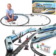 Train Set for Kids - Train Toy with Tracks, Sounds &amp; Light