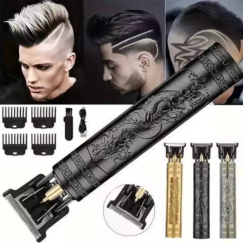 Professional Stainless Steel Blade Hair Clipper Beard Trimmer Shaver T9 Hair Trimmer Machine Metal B