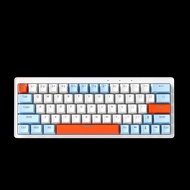 Zifriend ZA63pro Mechanical Keyboard 63ปุ่ม คีย์บอร์ดเกมมิ่ง คีย์บอร์ดไร้สาย ไฟRGB23โหมด a สีส้มกับน