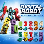 Kids TransFormable Combination Robots Numbers 0~9 Robot Transformers Toys Kids For Boys