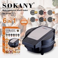SOKANY08104 Breakfast Maker 6in1 Household Cake Maker Waffle Donut Maker Pizza Bread Maker