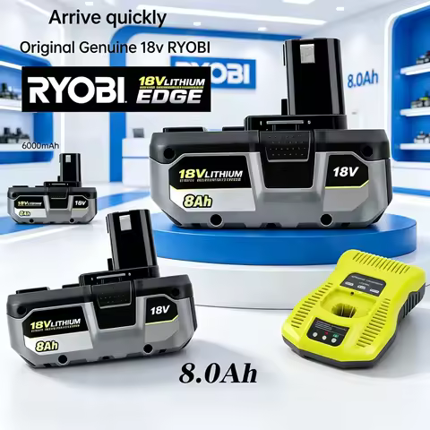 2026 Latest Upgrade RYOBI 18V ONE+ 4.0Ah/6.0Ah/8.0Ah High-Performance Lithium-Ion Battery P108 for A