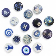 Jarco - Button 44mm Button pin | Pin y2k | Aesthetic Button Pin | Bags pin | Blue Series
