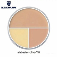 🎀新年優惠一件包郵順豐櫃第二件起每件減$10-$20 💝優質售後四千好評店正貨現貨優惠價 Kryolan德國面具歌劇魅影三色遮瑕盤 alabaster-olive-YH