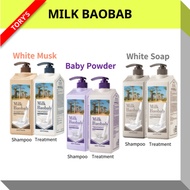 [MILK BAOBAB]Milk Baobab Shampoo/Treatment 500ml 4type Scent From Korea