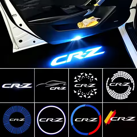 Car Door Welcome Light Courtesy Laser Projector Ghost Shadow Lamp Emblem Decals for HONDA CR-Z CRZ 2