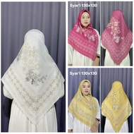 (CODE SY1 - SY100 ) JUMBO SQUARE SYAR'I VEIL VOAL HIJAB UK 130X130