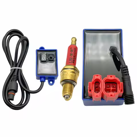 6 Pin Racing DC CDI Box & A7TC Iridium Spark Plug for GY6 50 125 150 200 250cc Scooter Moped ATV Dig