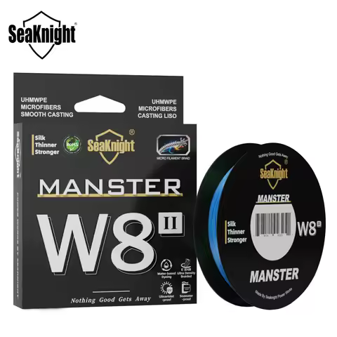 Seaknight W8 II braided fishing line, 150m, 8 strands, updated silicone resin coating, eawater proof