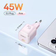 Baseus Picogo Mini 45W PD Type C ที่ชาร์จเร็วเครื่องชาร์จ GaN แบบพกพาชาร์จเร็วสำหรับ iPhone 16 15 14