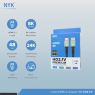 Nyk HDMI to HDMI Cable 2.1 Support 8K Ultra HD 3 Meters