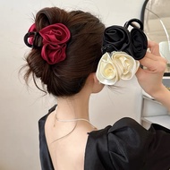 MM Fashionable red rose flower temperament hair clip HR-37