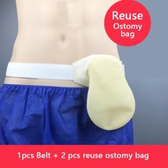 New Arrivals*1pcs Ostomy Belt for 45mm Stoma &amp; 2 pcs ostomy bag Colostomy Bag reuse bag O4qK