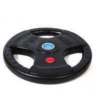 25KG Olympic Weight Plate 5cm Tri Grip Rubber Coated Disc Dumbbell Barbell Kettlebell Weightlifting 