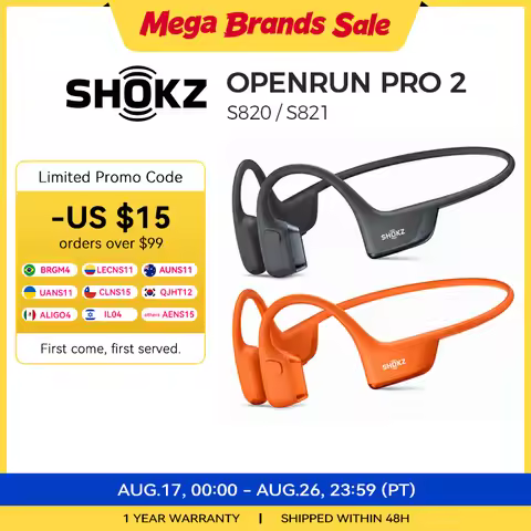 Shokz OpenRun Pro 2 S820 Pro 2 MINI S821 Open-Ear Earphone Bone Conduction Sports Headphones Bluetoo