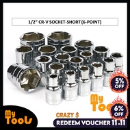 Mytools 1/2" CR-V BOX SOCKET WRENCH 6-POINT (SHORT) 8mm 9mm 10mm 11mm 12mm 13mm 14mm 15mm 16mm 17mm