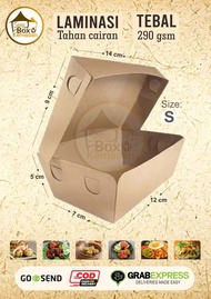 Lunch Box Paper (ISI 100) Lunch Box Paper Lunch Box SML Dus Box Ayam Geprek Kemasan Makanan Dus Nasi