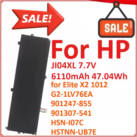 New JI04XL 7.7V 6110mAh 47.04Wh Laptop Battery For HP Elite X2 1012 G2-1LV76EA 901247-855 901307-541