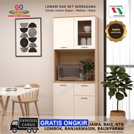 Distrindo - Lemari Rak Kitchen Set Minimalis / Rak Dapur / Microwave Magic Com MEWAH tapi MURAH