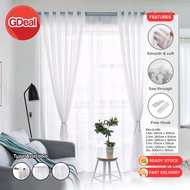 GDeal Ring/Rod/Hook Type Plain Tulle Sheer Curtain Home Decor Translucent Window Treatments Satin Dr