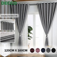 Decco Curtain Blackout Curtain Simple Geometrid Design Thick Curtain Livingroom Bedroom Curtain Lang