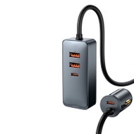 BASEUS 倍享4口車載手機充電器 - 2USB+2TypeC | 120W總輸出 | 12V-24V車輛適用