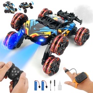 Remote Control Car 2.4 GHz 6WD RC Stunt Car with Gesture Sensing 360° Rotating Electric Car with Lig