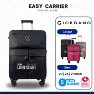 GIORDANO 20"/24"/28" EVA WATERPROOF LIGHT WEIGHT FABRIC ANTI-THEFT ZIPPER EXPANDABLE TSA LUGGAGE TRA