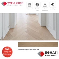 Sehati Super Parket Lantai Vinyl Lantai SPC Lantai Kayu Herringbone Kayu Jati Kayu Merbau Kayu Soft 