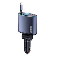 Sweet Convenient 66W Auto Charging Device with USB Slot Pull Out Type C Cable Suitable for Technolog