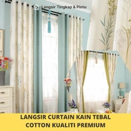 LANGSIR KAIN TEBAL UNTUK PINTU/TINGKAP/ HOOK/PUNCH MODERN BLACKOUT CURTAIN FOR WINDOWS/DOOR/LIVING ROOM
