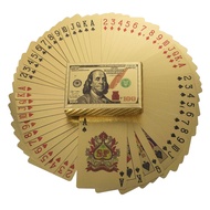 ATB PLAYING CARDS 24K GOLD FOIL NEWEST 100.00 BILL BENJAMIN FRANKLIN
