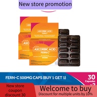 Fern-C 500mg Caps 30s (Buy 1 Get 1) - Non-Acidic Tummy-friendly Vitamin C [EXP AUG 2025]