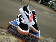 Promo Sepatu pria Sneakers Bandung Vans1 California  OldSchool Motif Off White