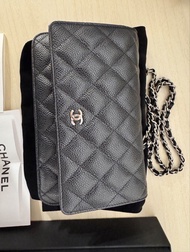 Chanel Black Caviar WOC Wallet on Chain Bag