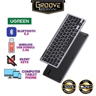 UGREEN Wireless Mini Keyboard Ergonomic 70% Bluetooth 5.3 & 2.4G USB Dongle Silent Clicks Laptop PC 