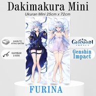 Dakimakura Mini Genshin Impact FURINA Mini Waifu Anime Pillow