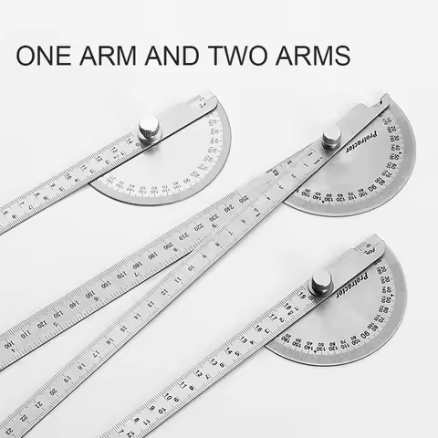 Thickened Stainless Steel Angle Gauge Measuring Angle Protractor Large Carpenter's Protractor Angle