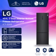 [SAVE 4.0] LG 454L 2 Door Inverter Bottom Freezer Refrigerator GC-B529NQCM (MATTE BLACK) | inverter 
